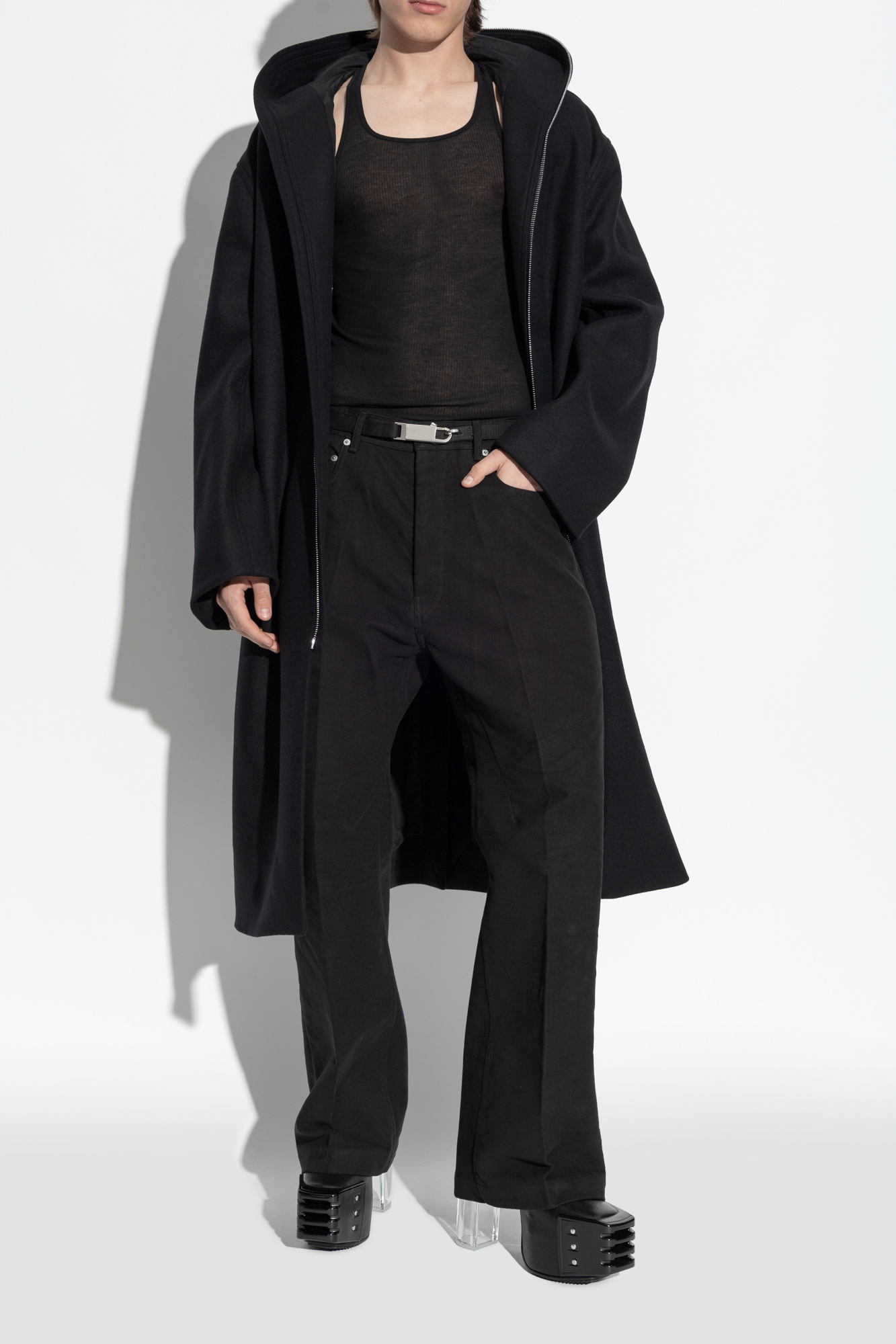 【Rick Owens】クロップド ドレープ シャルムーズ トップ Rick Owens Rick Owens x Champion | Men's Clothing | Vitkac